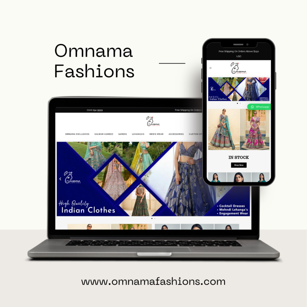 Omnama Fashions - Desktop and Mobile Image